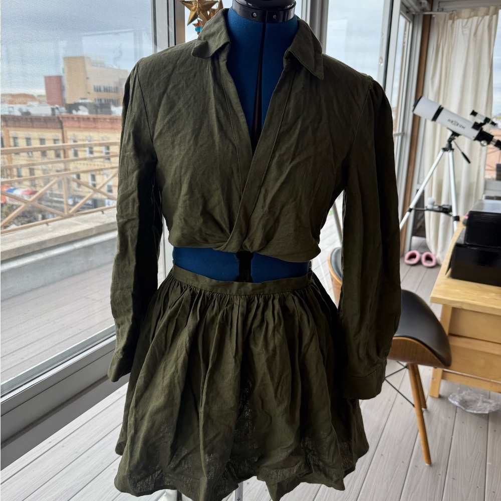 ASOS Olive Green Two-Piece Dress